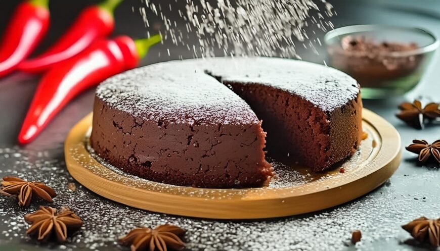Pastel de chocolate y chile